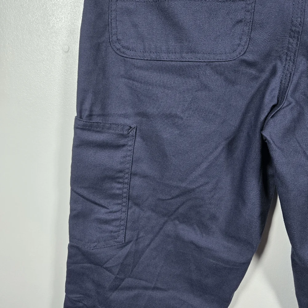 Carhartt Navy Blue Dungaree Fit Uniflorm Pants Mens Size 29 TAILORED INSEAM